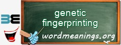WordMeaning blackboard for genetic fingerprinting